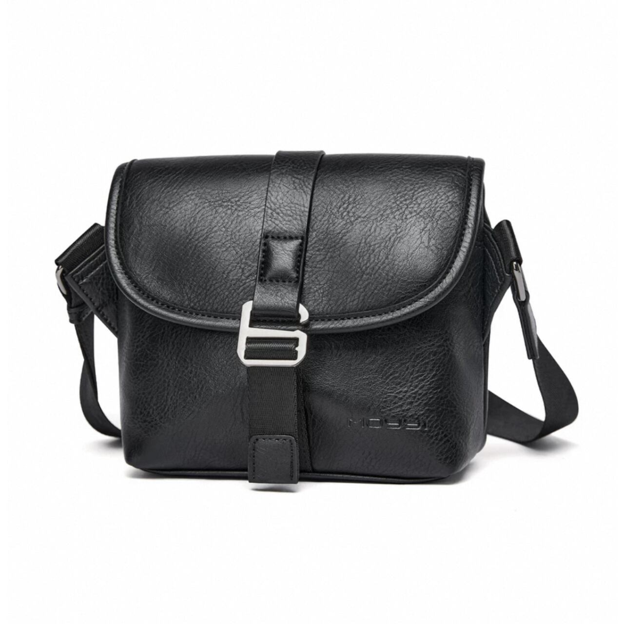 Leather-look flap shoulder bag 00106