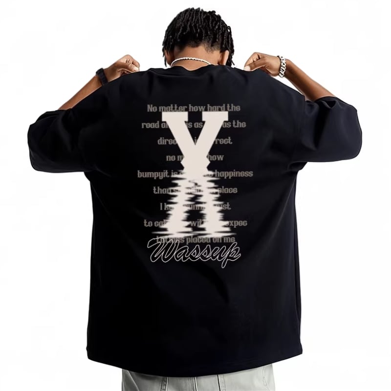 バックプリントデザイン オーバーサイズTシャツ 00018