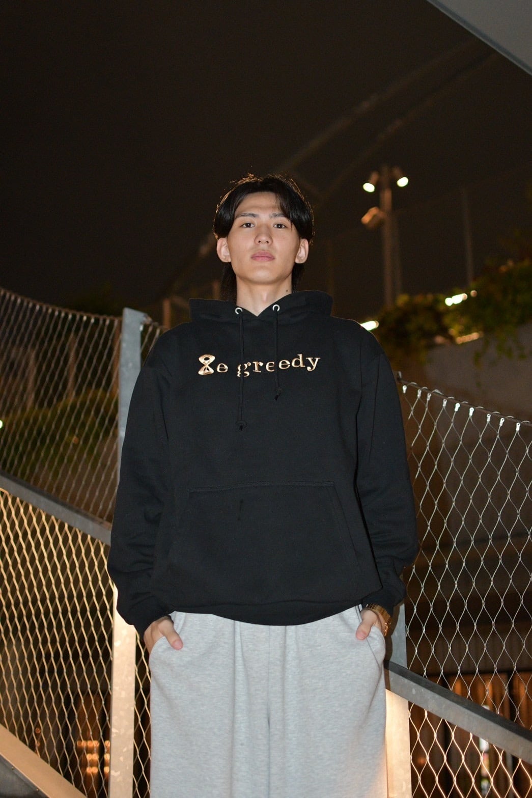 embroidery brand name hoodie black | Pay ID