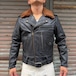 Vintage Leather D-Poket Riders Jacket 再構築 ヴィンテージ レザー ライダースジャケット ムートンカラー ダブルライダース 40s 50s モーターサイクル ブラック 42