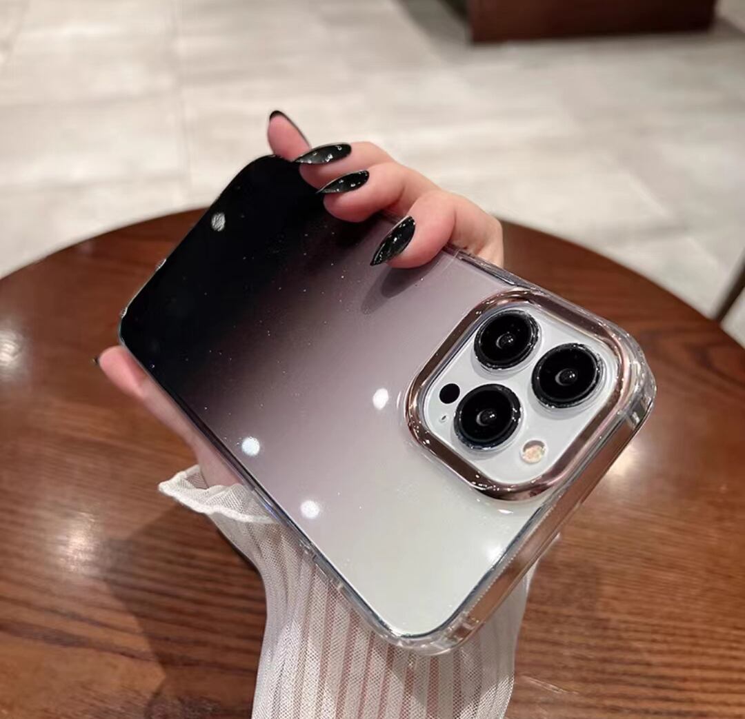 iPhone14 Pro Max 13 12ケース グラデーション 光沢 美しい 三色