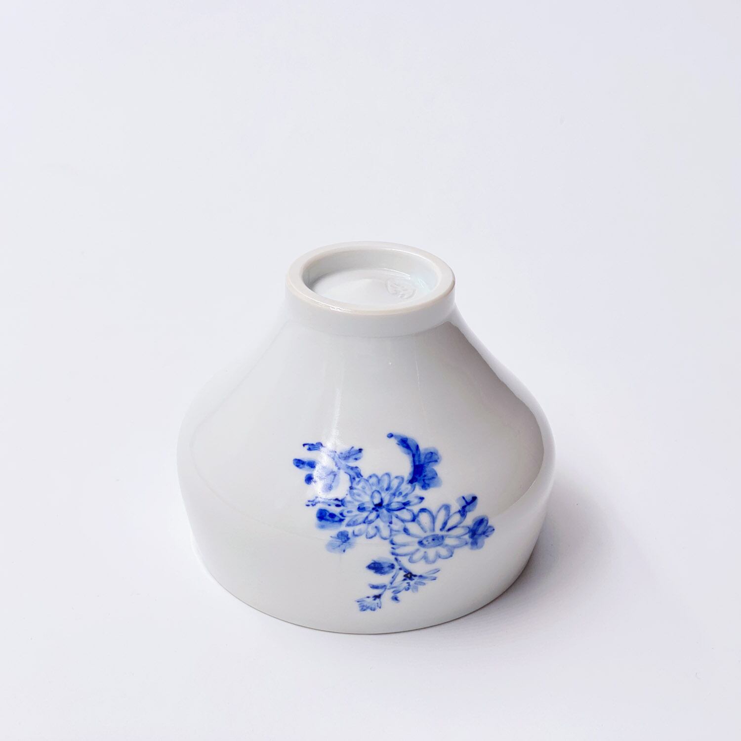 橋本喜泉造 色絵 紫華蔓 口径11.7cm 東キ7-0823☆