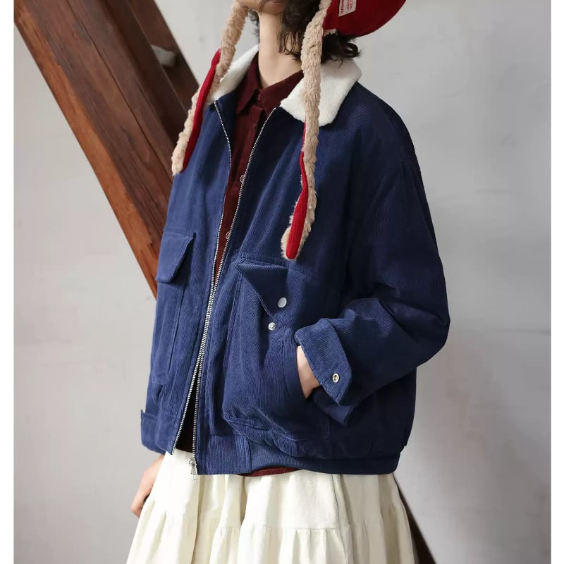 コーデュロイデザインコート M2008