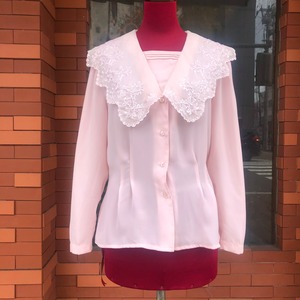 pink sheer blouse