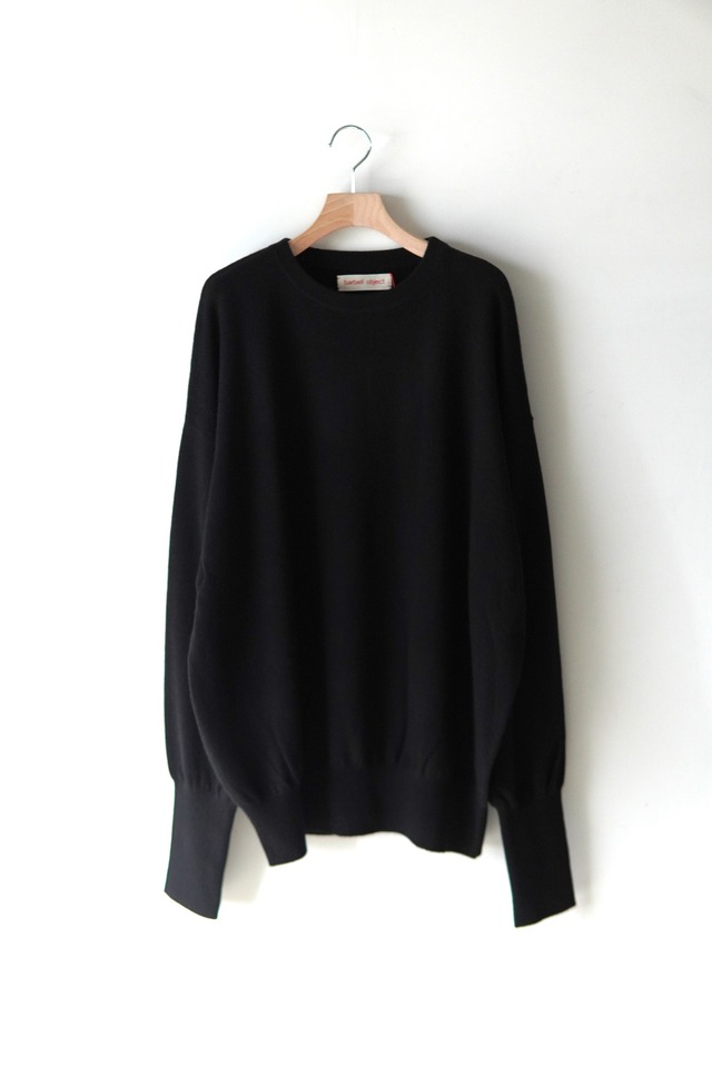 barbell object /  ls knit  /  bo-07kn01  / BLACK