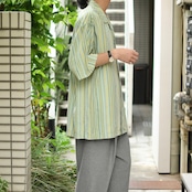 tommy bahama multi stripe silk open collar shirt