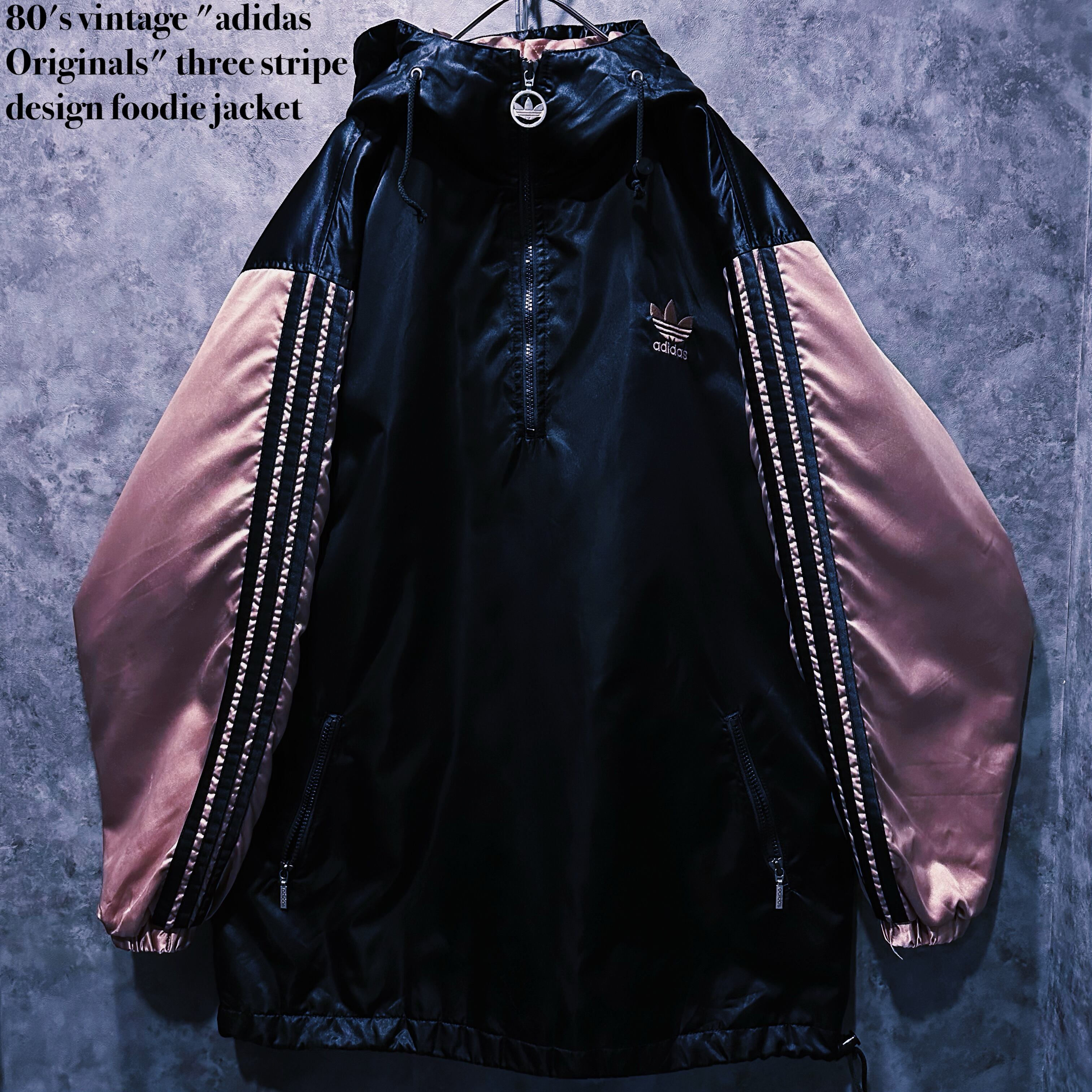 【doppio】80's vintage "adidas Originals" three stripe design foodie jacket