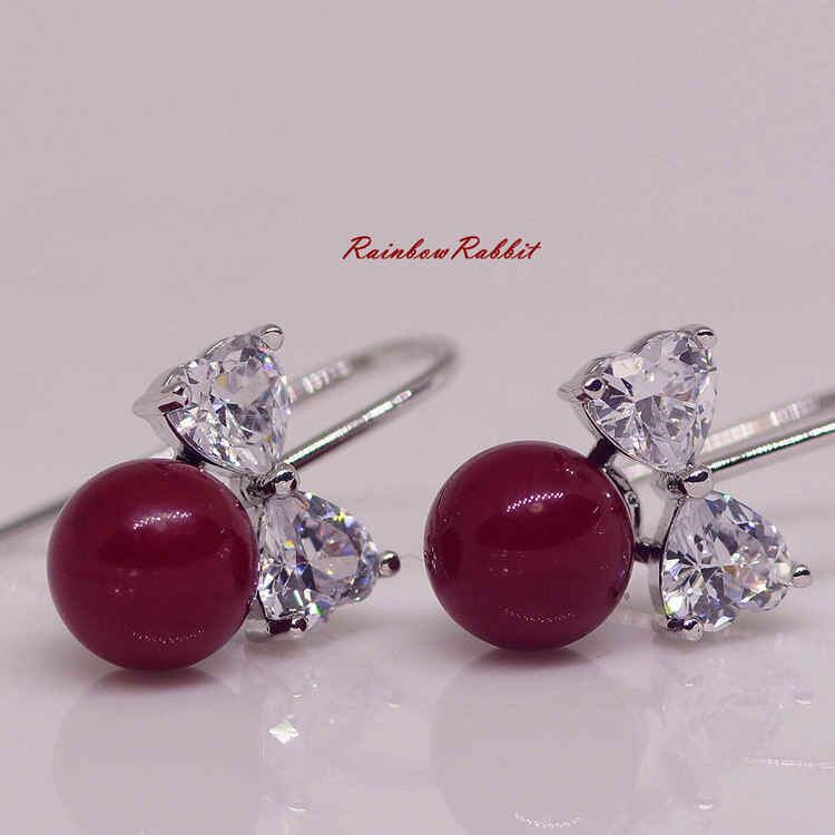 18K RGP プラチナ ダイヤ CZ フラワー ピアス yp5055 | Rainbow Rabbit