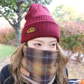 MMS KNITCAP - バーガンディ