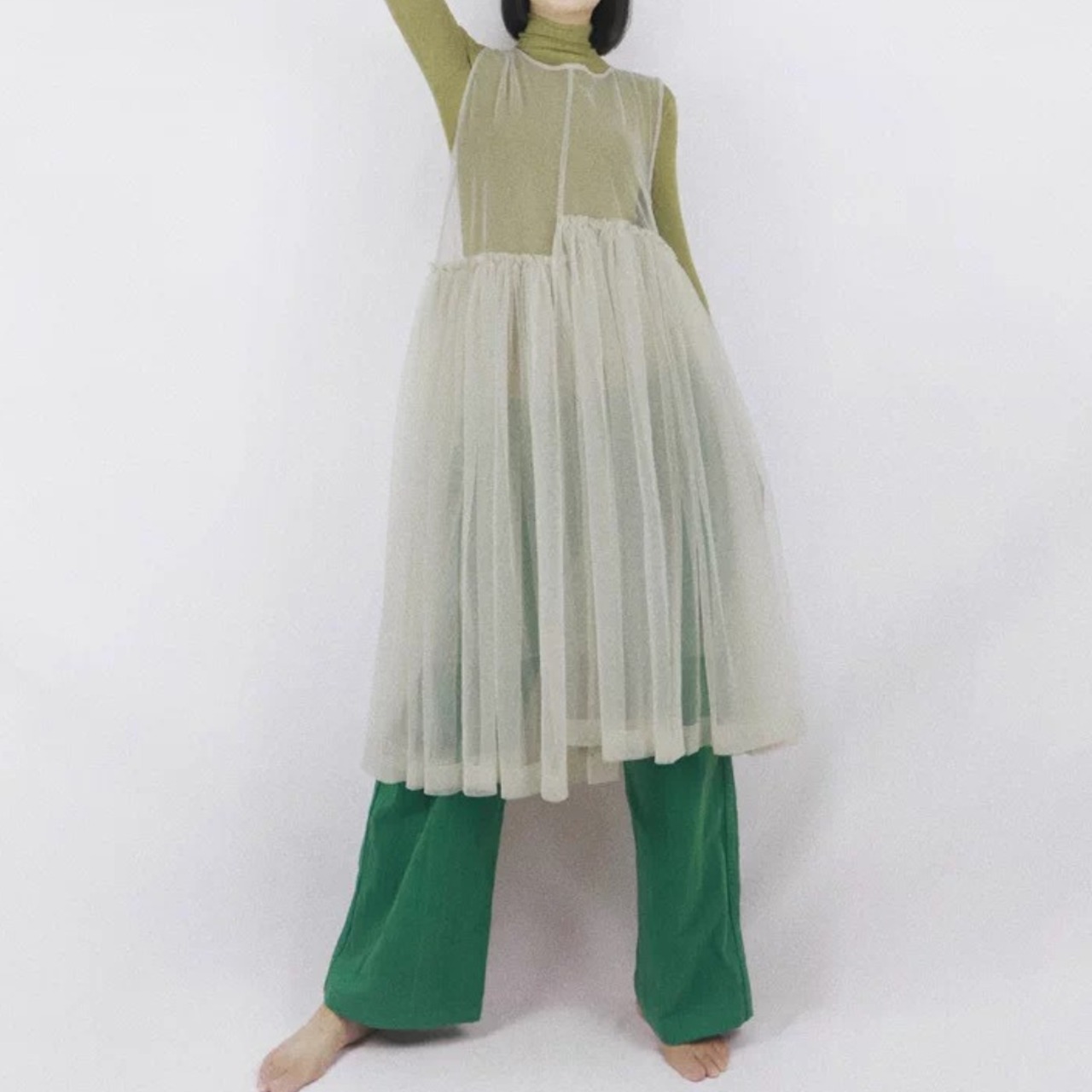 Slimming Flowy Maxi Dress with Large Hem (ME222)