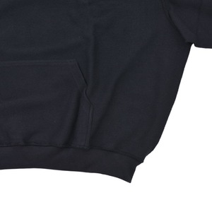 【VETEMENTS】ALL BLACK INSIDE-OUT HOODIE(BLACK)