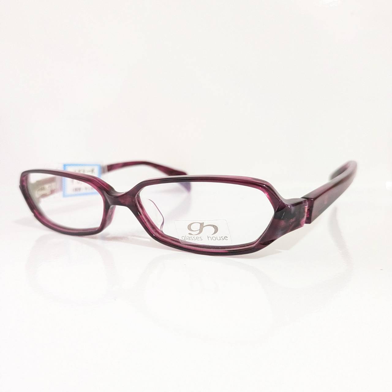 【glasses house】スクエアセルフレーム デミレッド