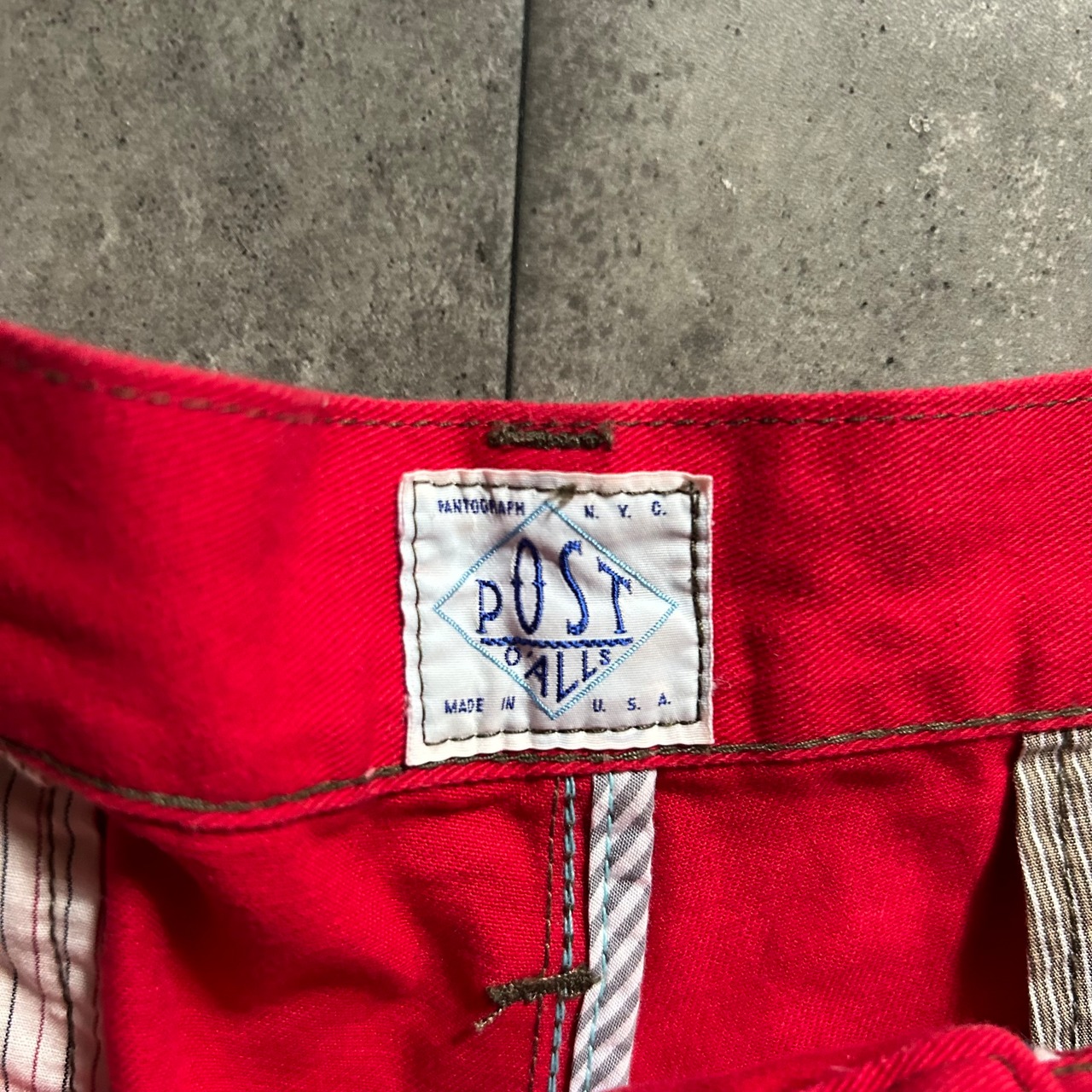 post overalls ハーフパンツ/ショートパンツ USA製 レッド M | 東京準備室