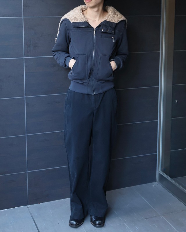wide straight denim pants
