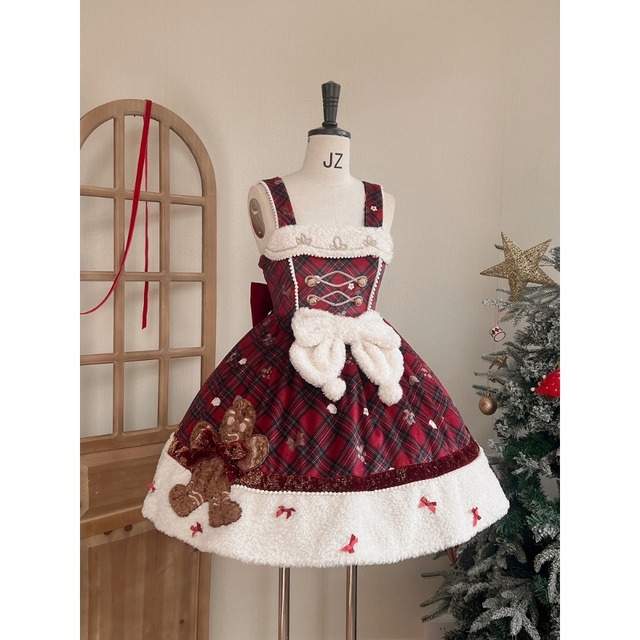 ロリィタ チェック柄 ファージャンパースカート イベント衣装