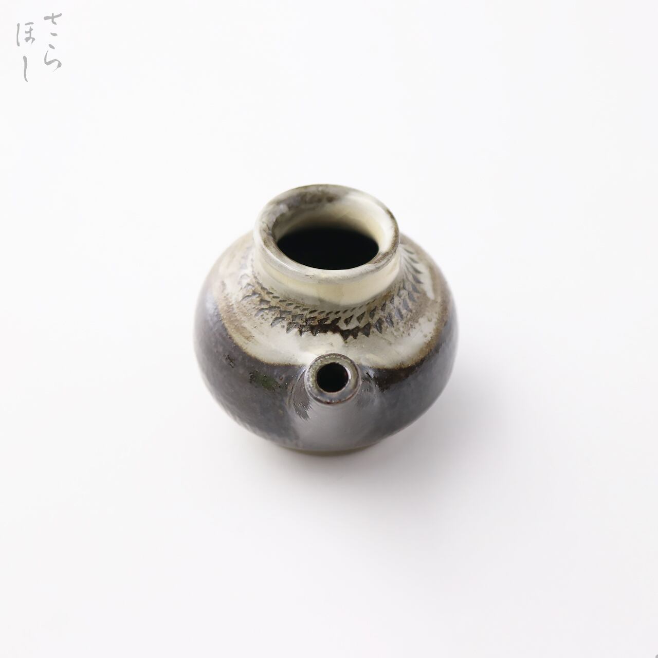 小鹿田焼 小袋窯 水滴 飛びかんな 高さ約6cm 陶器 書道具 民藝 水注