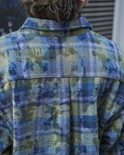 【#Re:room】VINTAGE CRUSH CHECK BIG SHIRTS［RES122］