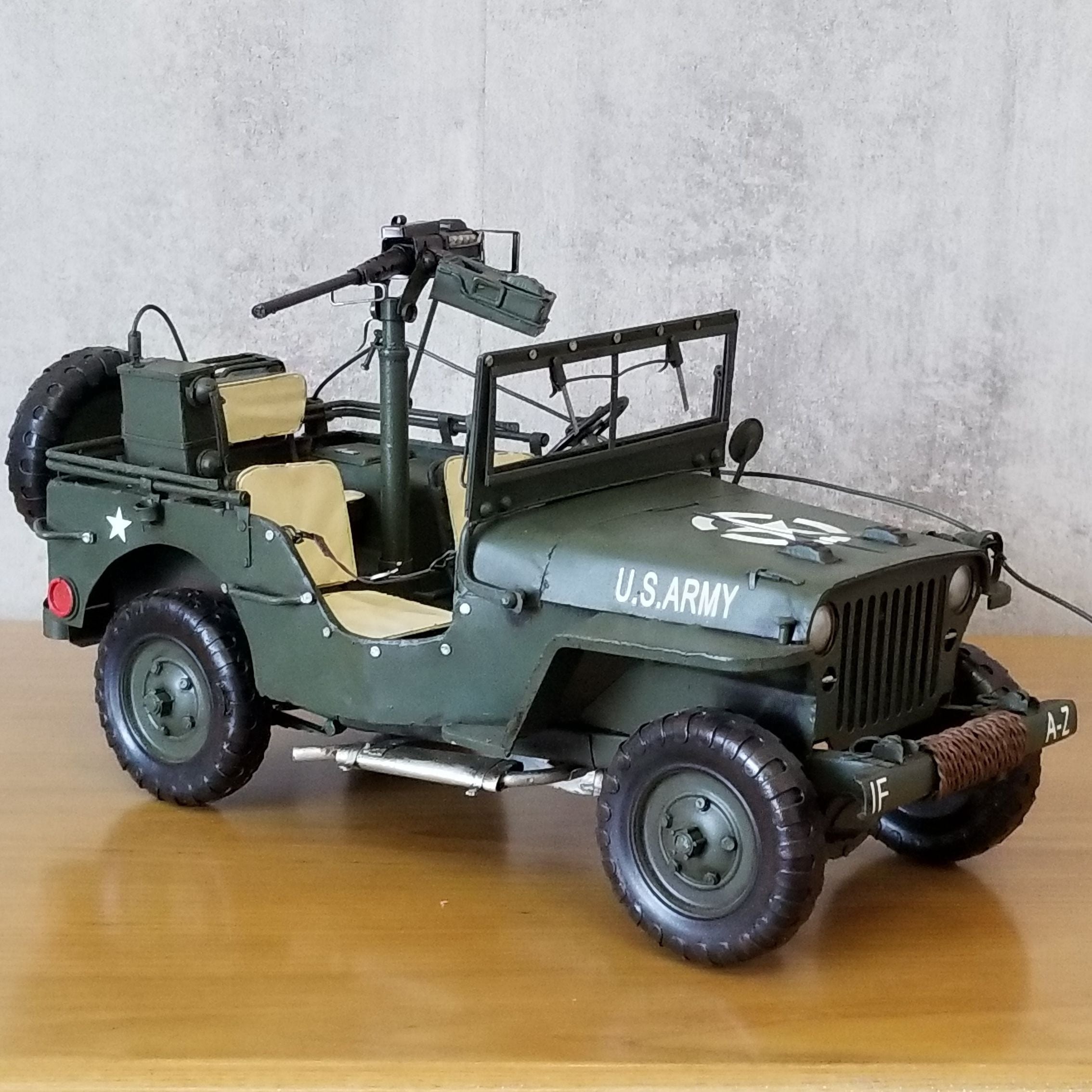 特大 メタル ブリキ 玩具 おもちゃ ミリタリー Military ジープ Jeep Willys 1941 U.S.ARMY 米軍 軍用車両 陸軍  緑 アーミーグリーン レトロ インテリア ディスプレイ 輸入雑貨 おしゃれ アート Art 人気 日本未発売 プレゼント ギフト コレクション 限定  ...