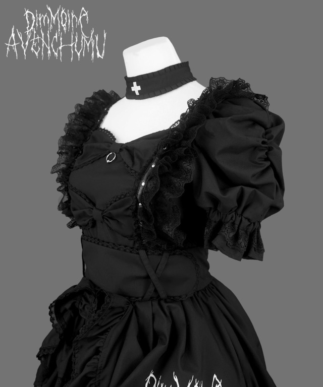 【AVENCHUMU×DimMoire】like a nurse puff doll dress【Black】