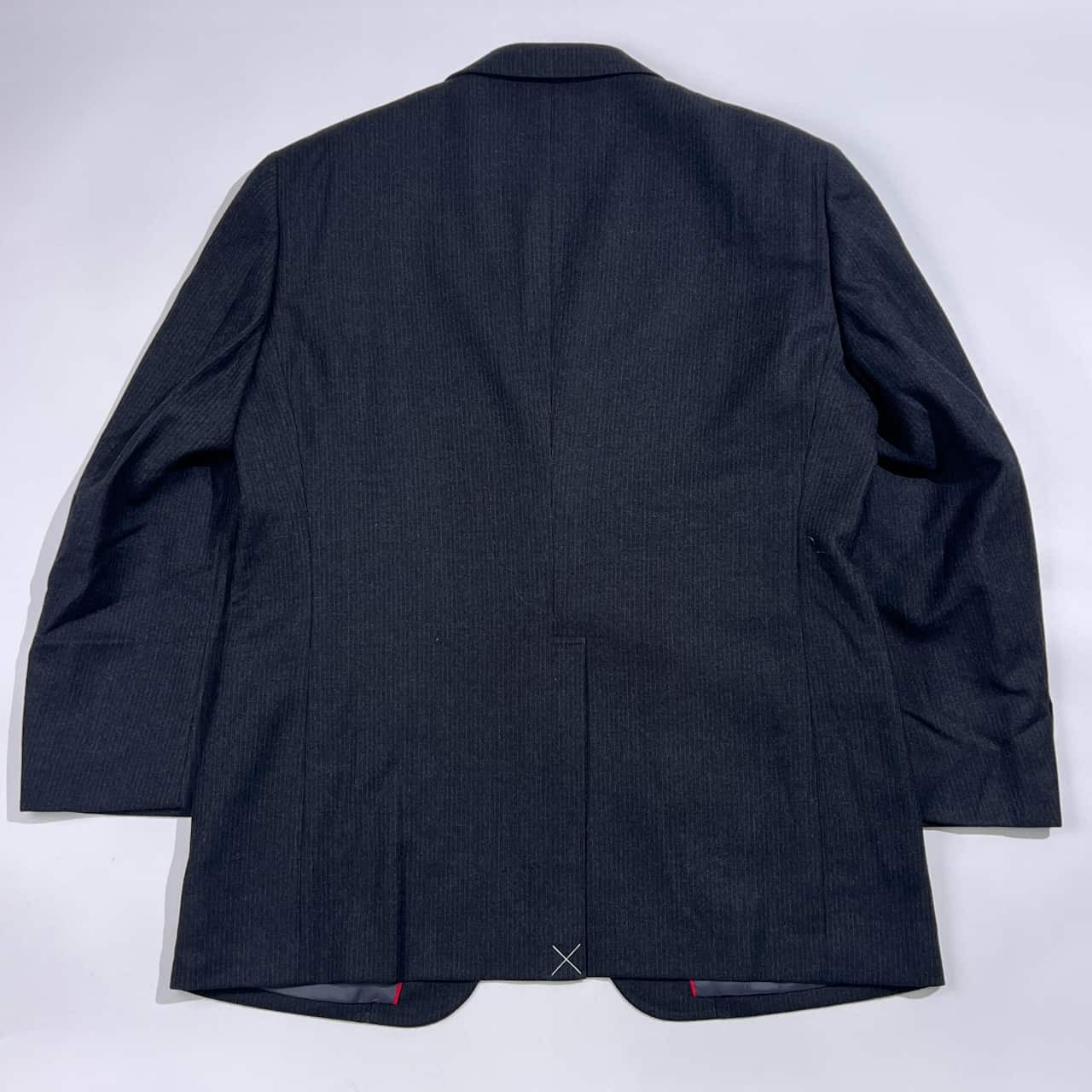 セットアップ J.PRESS AUTHENTIC MODEL ジェイプレス ストライプ 段返3B テーラードジャケット パンツ スーツ 94-84-170/ダークグレー系 メンズ