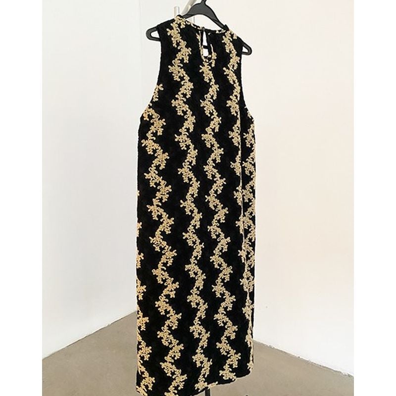 フラワージャガードノースリーブワンピース 200966 | coto.meki