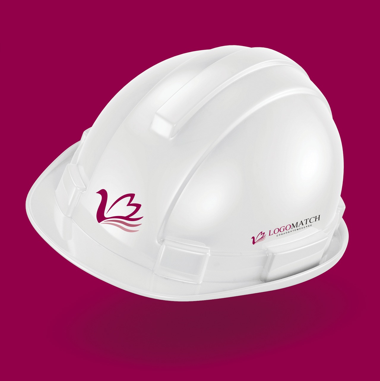 優美なハートと白鳥のロゴ