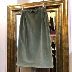 Vintage smoky green velvet skirt