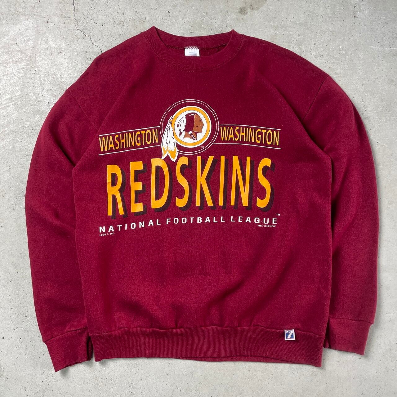 90年代 LOGO7 NFL WASHINGTON REDSKINS ワシントンレッドスキンズ V