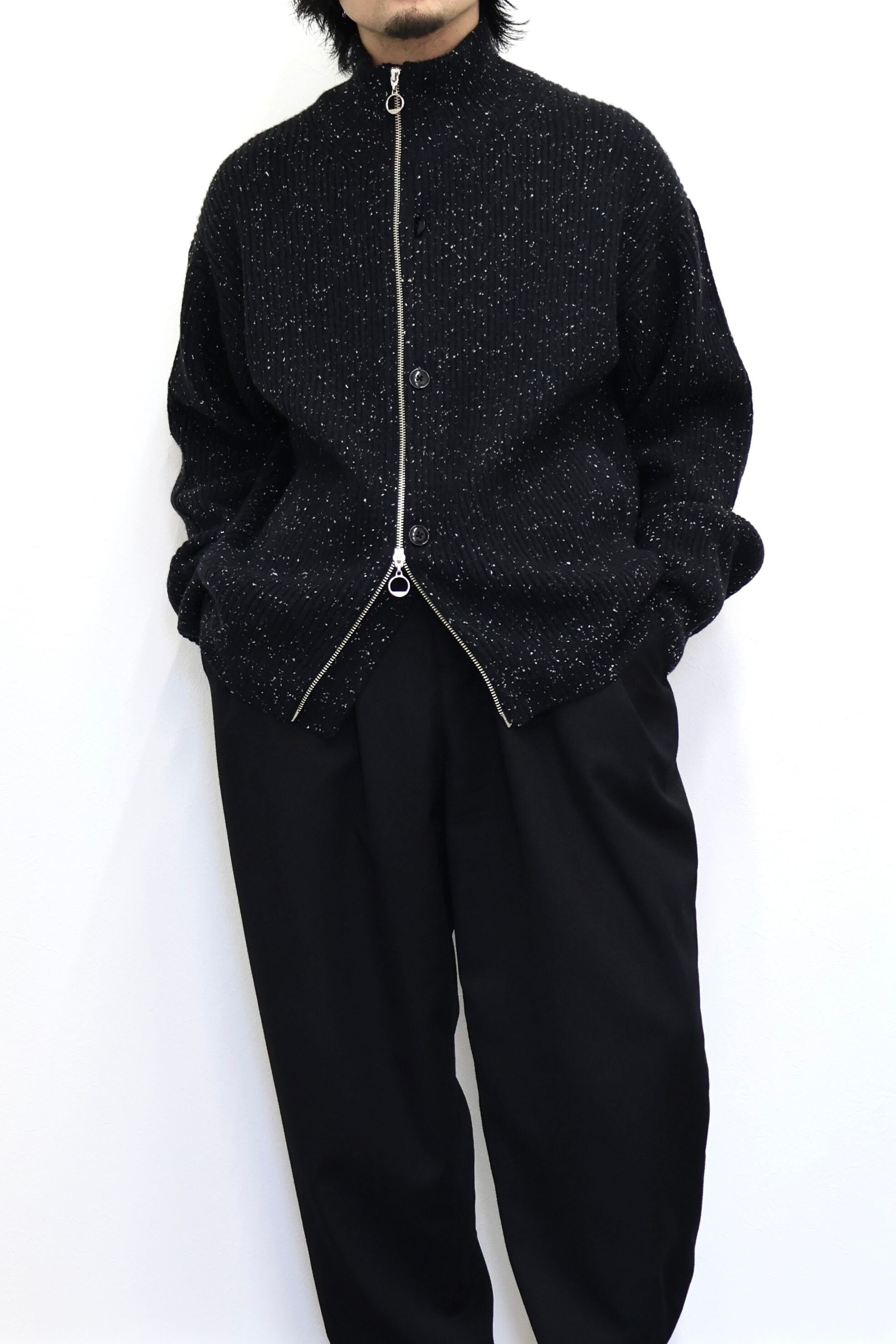 新品❤️ANEWブラック XL ジップアップセーター 新品❤️ANEWブラック XL ジップアップセーター