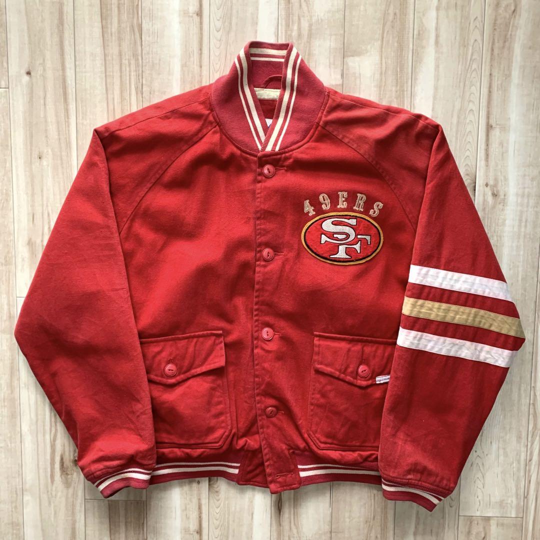 MIRAGE 49ers スタジャンコットンレッド激レア刺繍ロゴNFL | 古着屋2000