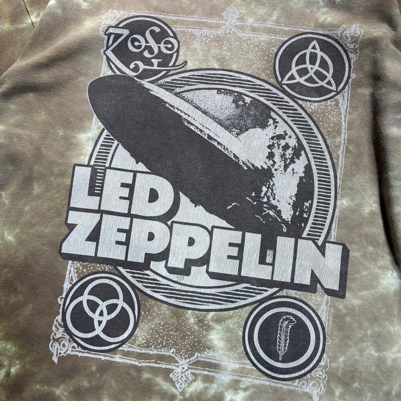 LED ZEPPELIN バンドTシャツ　タイダイ染　ベージュ　レッドツェッペリン
