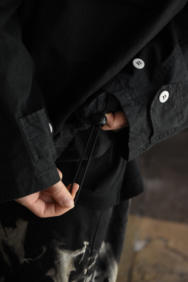 Utah/“swiss army” snow camouflage anorak parka/black over dye & draw code/rework