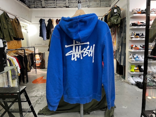 STUSSY BASIC HOODIE BLUE MEDIUM 57734