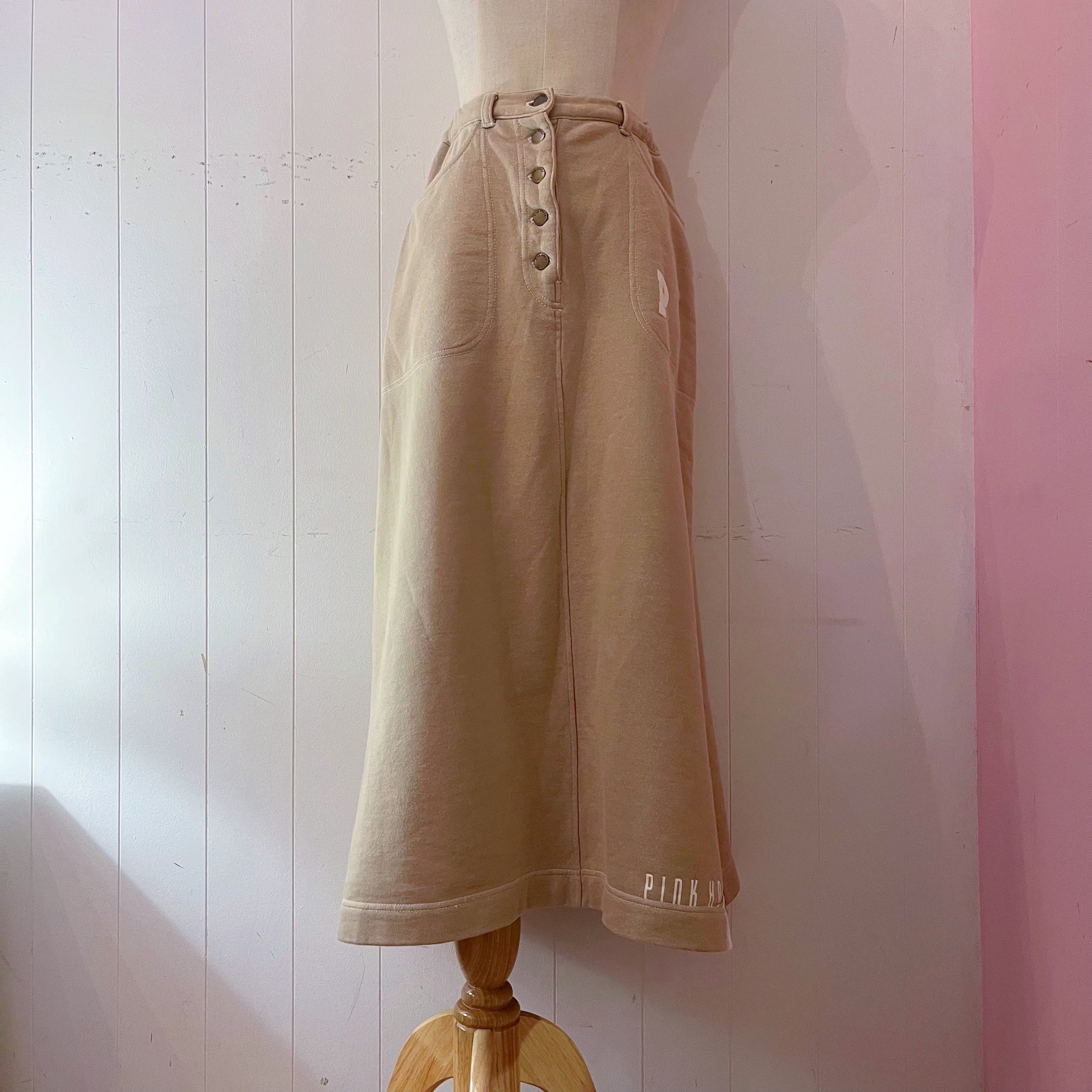 PINKHOUSE / beige sweat ribbon skirt