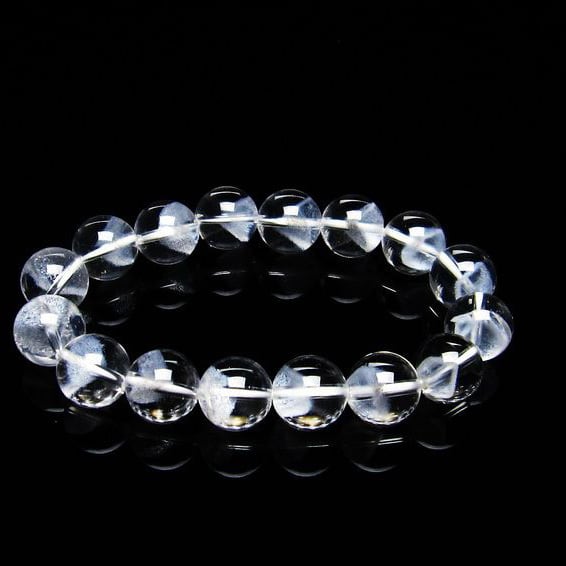 ホワイトファントム ブレスレット 12mm ファントムクォーツ 一点物 おまかせ便 111-21330