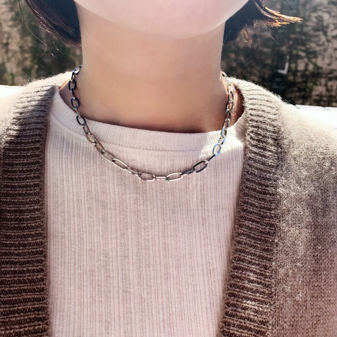 【SELECT】サージカルステンレスOval Chain Necklace