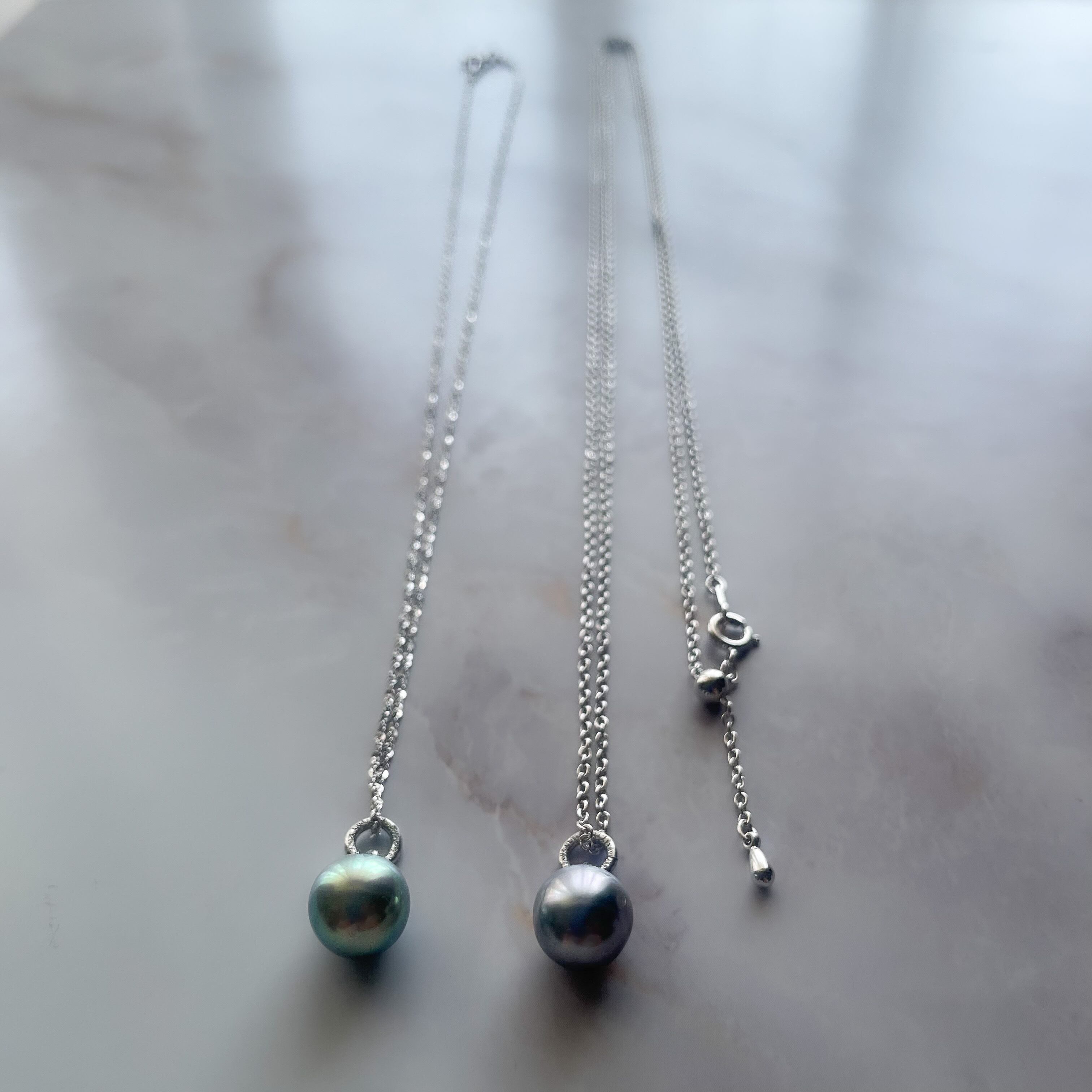 SV ×South Sea Pear Pendant/ SV925小さな南洋パールのペンダントTOP