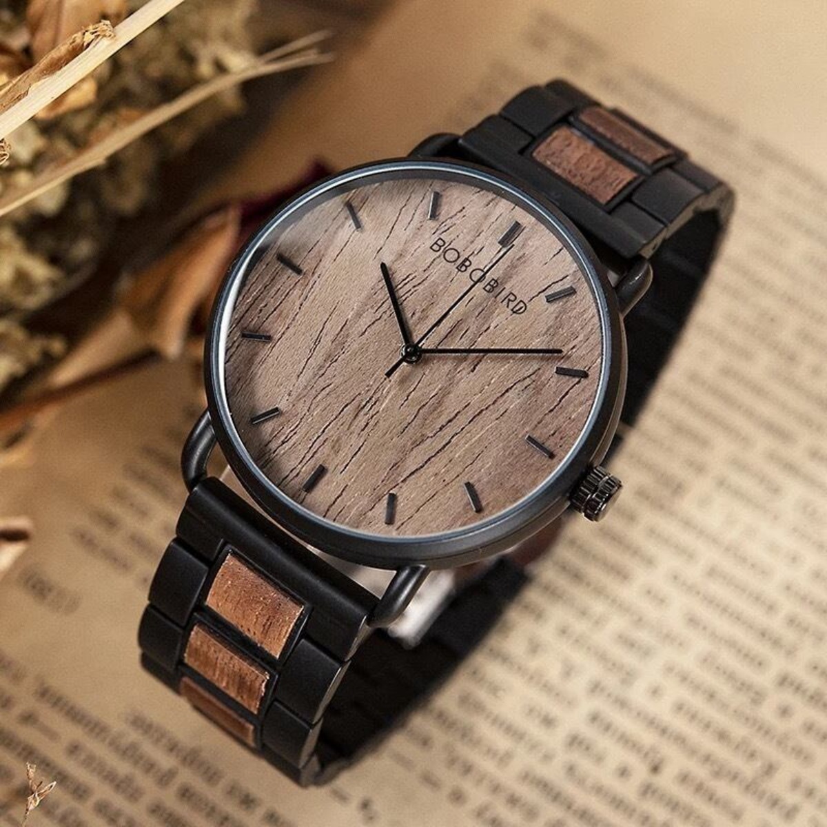3atm] Wooden watch - Espresso Coffee【BJ0022】 | BOBO BIRD JAPAN