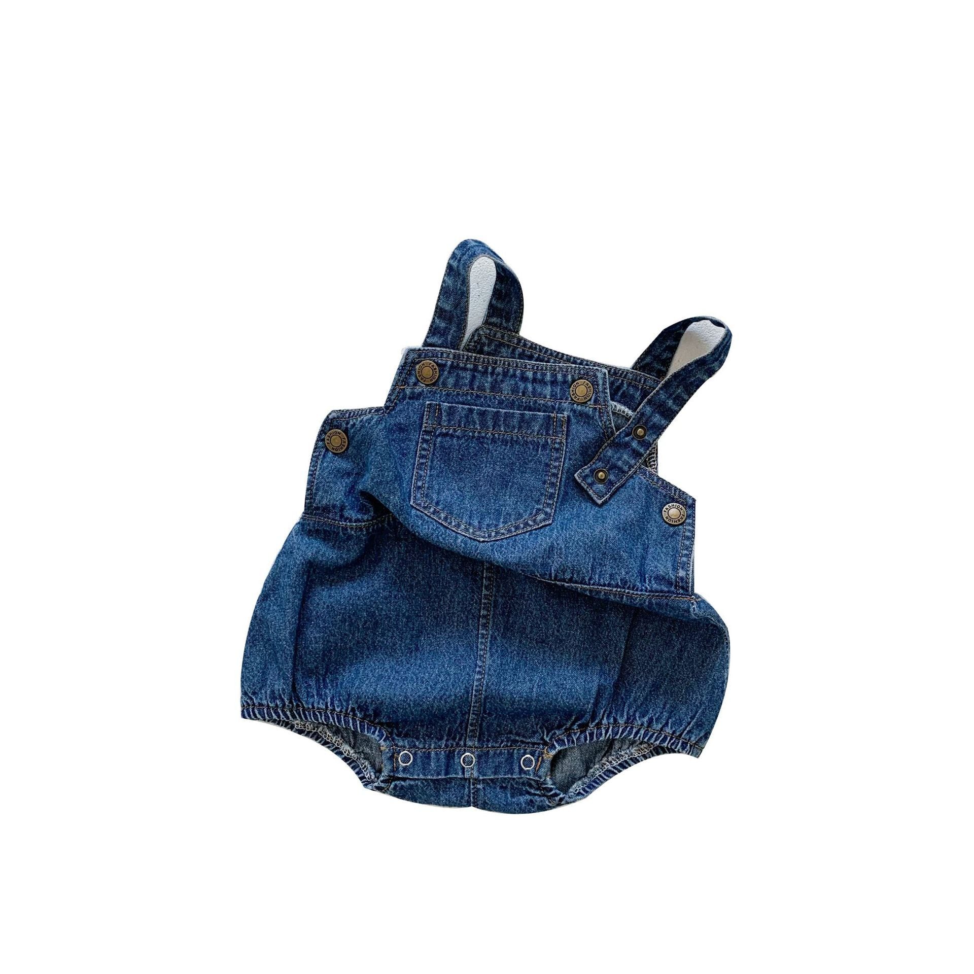 美品 baby Dior デニム オーバーオール ロンパース サロペット 6M