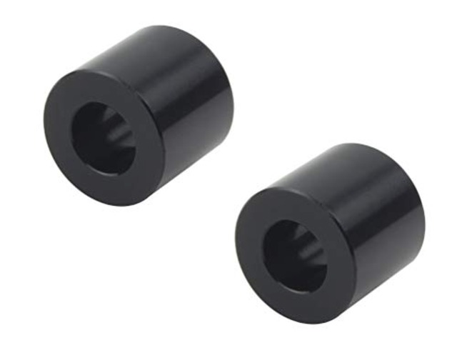 ポッシュフェイス(POSH FAITH) バイク用品 アルミユニバーサルカラー ブラック (内径8mmX外径16.5mmX厚さ15mm) 2個入り 121508-06