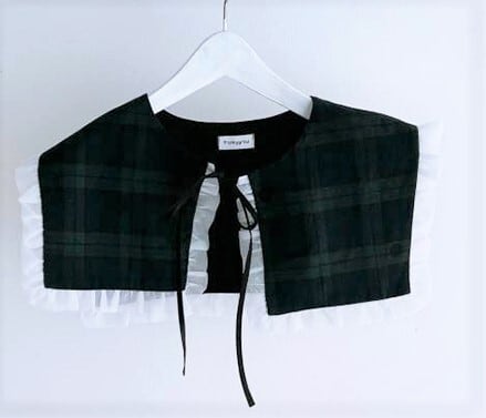 22AW】フランキーグロウ ( frankygrow )DOTS TARTAN CHECKED FRILL