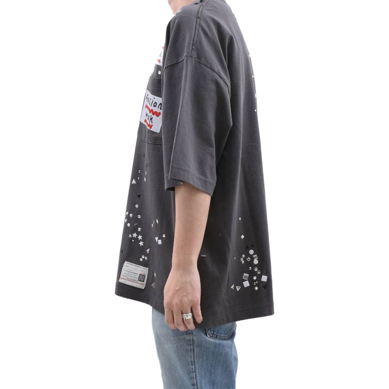 【Maison MIHARA YASUHIRO】EMBELLISHED STICKER TEE - 3