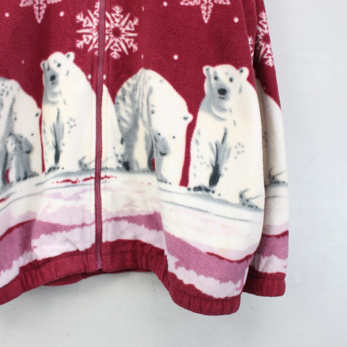 USA VINTAGE BLAIR WHITE BEAR DESIGN FLEECE ZIP UP JACKET/アメリカ 