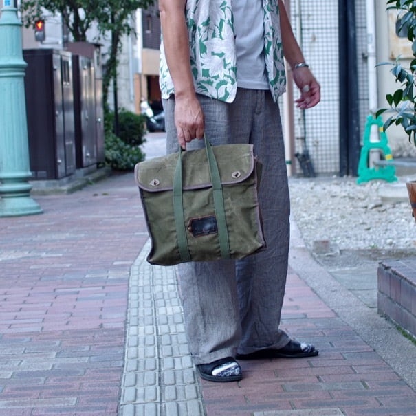 1940s US Military Canvas Hand Bag 40年代 ミリタリーバッグ ナイスエイジング！ 古着屋 仙台  biscco【古着  Vintage 通販】