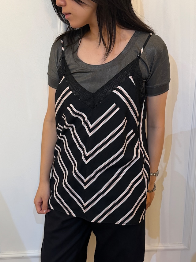Maje/Vintage stripe race  tank tops (O)
