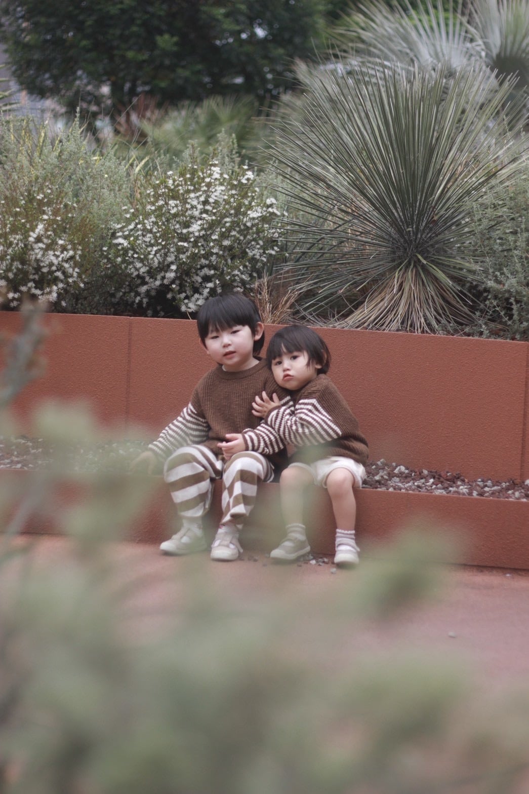 【即納/送料無料】Grown / Organic Stripe Sleeve Knit Pull Over