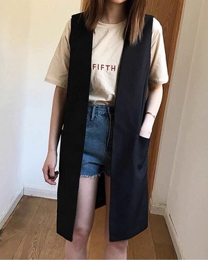 アーバンロングジレベスト 2color A0530