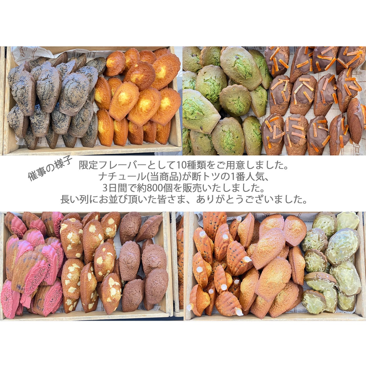 マドレーヌ【ハンブンコ】 4個入 | アイスケーキや焼き菓子のお