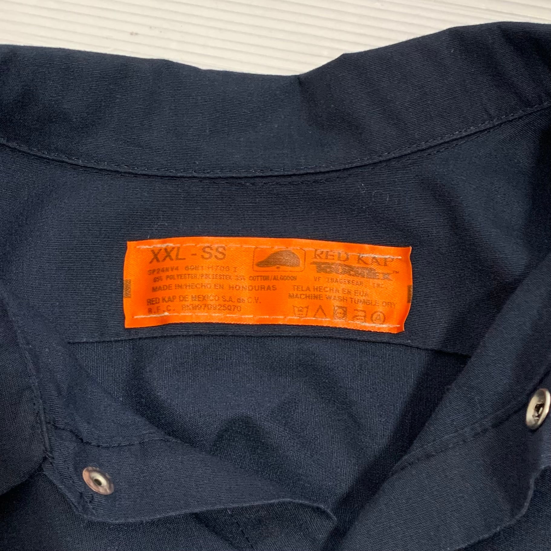 7548 RED KAP ワークシャツ オープンカラーシャツ 輸入古着 XXL | San