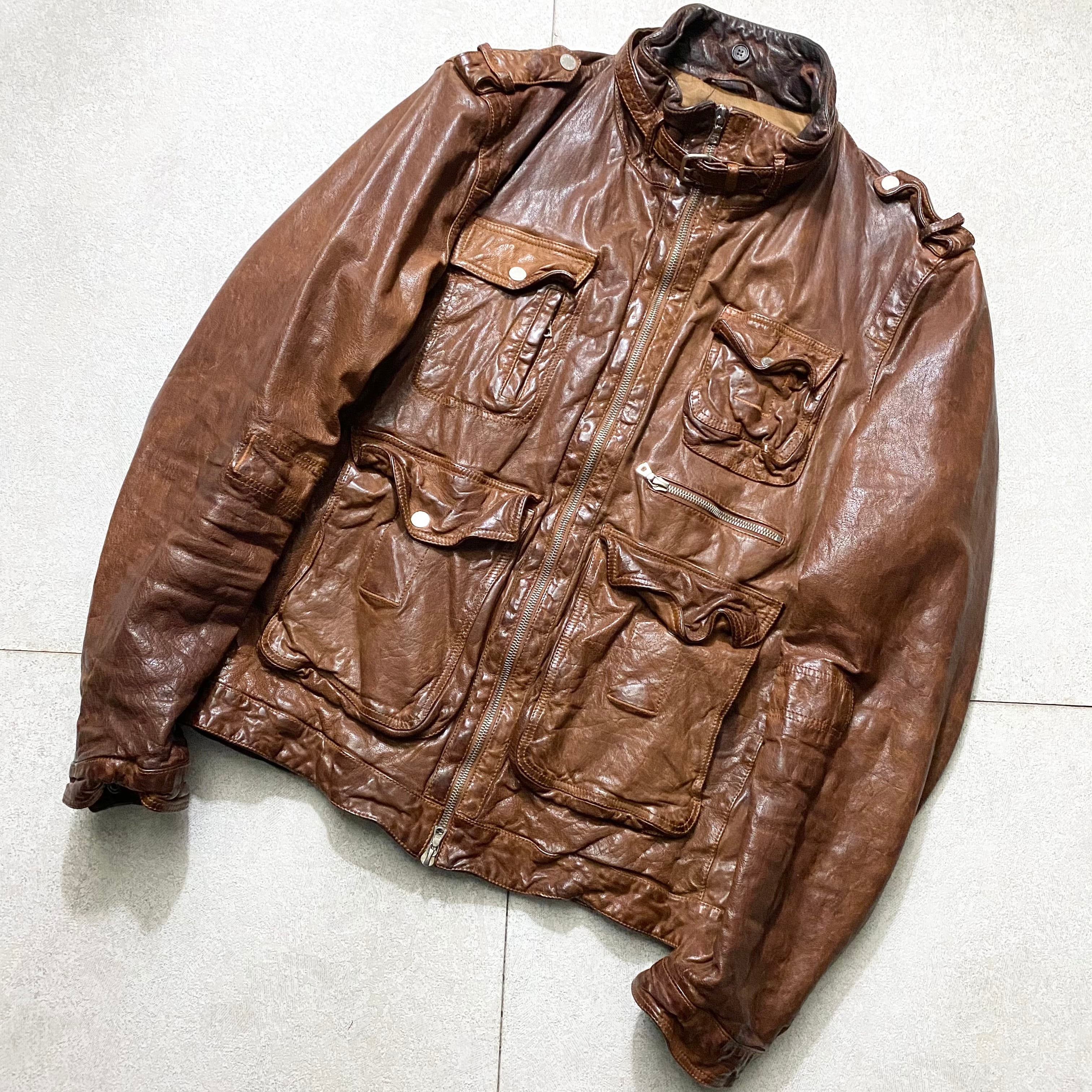 NEIL BARRETT buffalo leather blouson | NOIR ONLINE NEIL BARRETT buffalo leather blouson | NOIR ONLINE